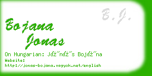 bojana jonas business card